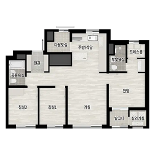 59B타입의 평면도입니다